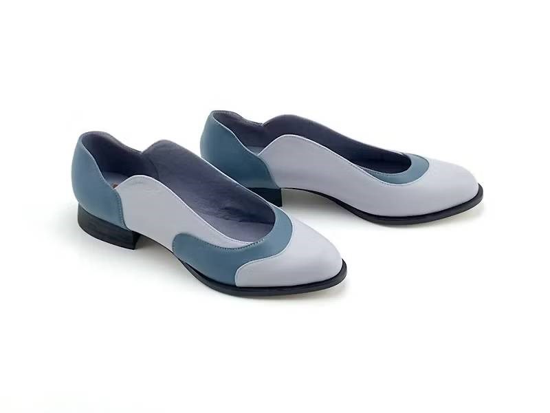 LEADING ROLE | 雞蛋花 | 設計款 | 手工鞋 | 藍灰