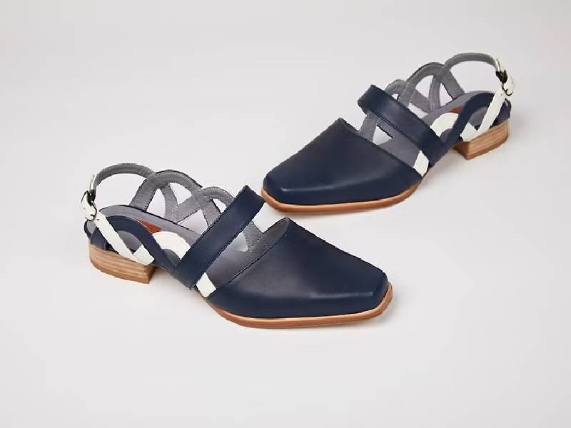 LEADING ROLE | 扭曲 | 設計款 | 手工鞋 | 藏青 白