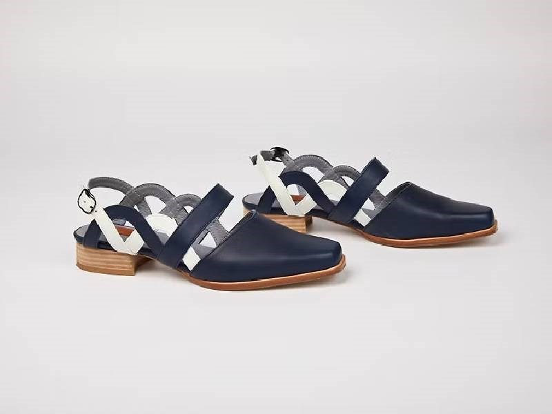 LEADING ROLE | 扭曲 | 設計款 | 手工鞋 | 藏青 白