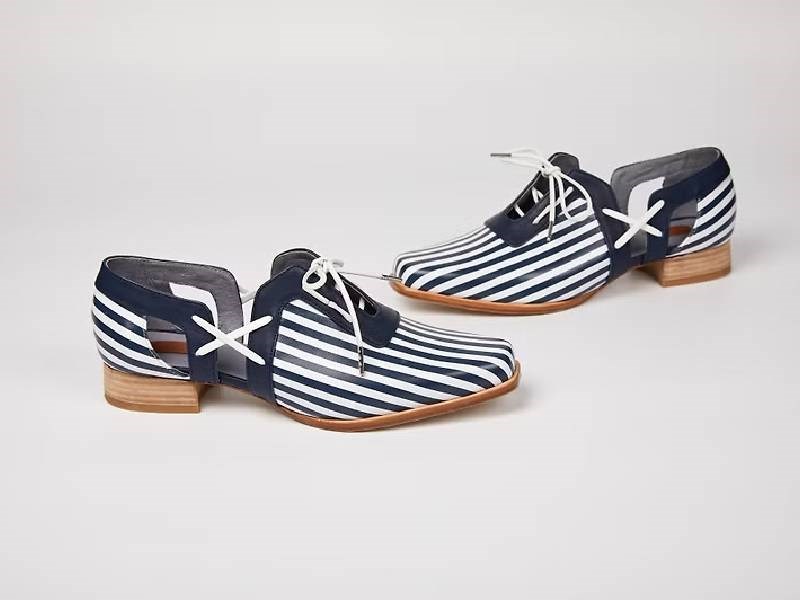 LEADING ROLE | 軌跡 | 設計款 | 手工鞋 | 藍白條紋