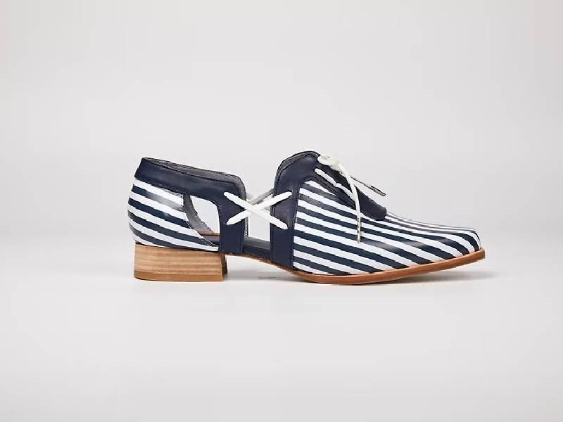 LEADING ROLE | 軌跡 | 設計款 | 手工鞋 | 藍白條紋
