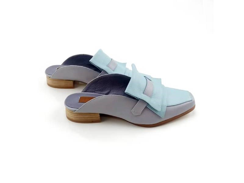 LEADING ROLE | 漂流 | 設計款 | 手工鞋 | 天空藍 灰