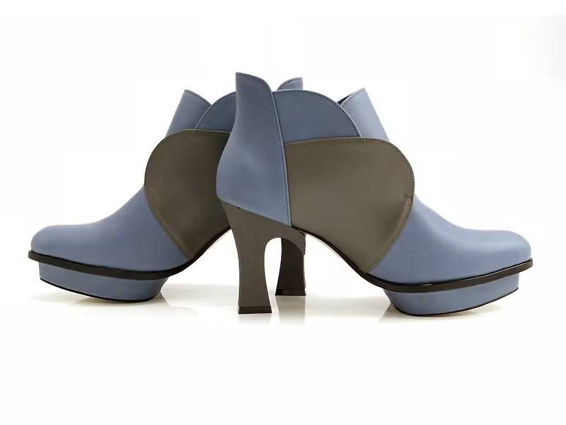 LEADING ROLE | 梅花 | 設計款 | 手工鞋 | 藍灰