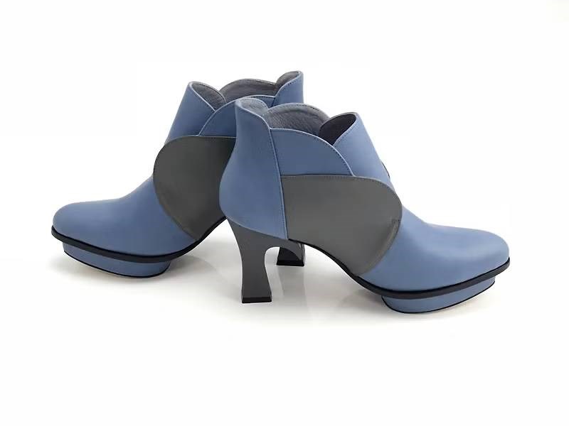 LEADING ROLE | 梅花 | 設計款 | 手工鞋 | 藍灰