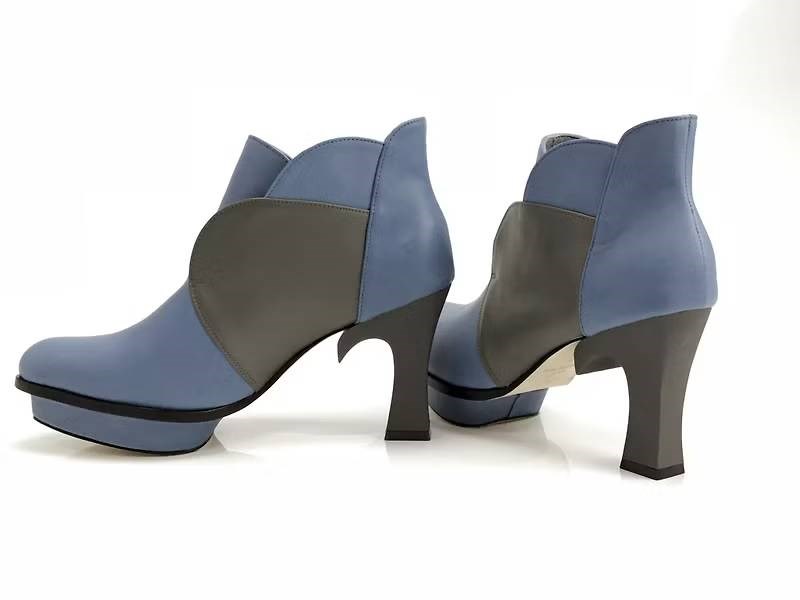 LEADING ROLE | 梅花 | 設計款 | 手工鞋 | 藍灰