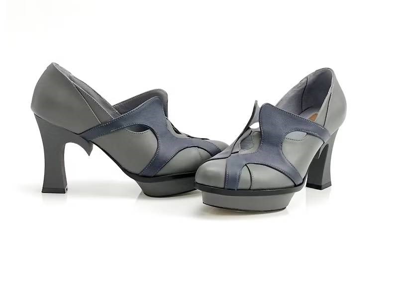 LEADING ROLE | 紅唇花 | 設計款 | 手工鞋 | 灰